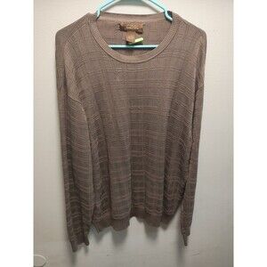 Tasso Elba  Silk Cotton Men's Brown Pull Over Large